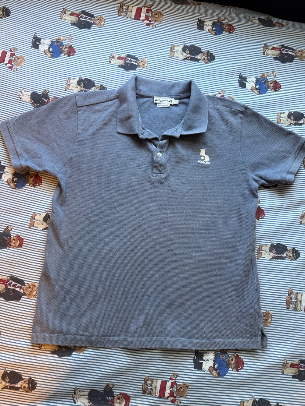 NEW Young Bonpoint Boy 12 Yr Blue Designer Polo NWT $180